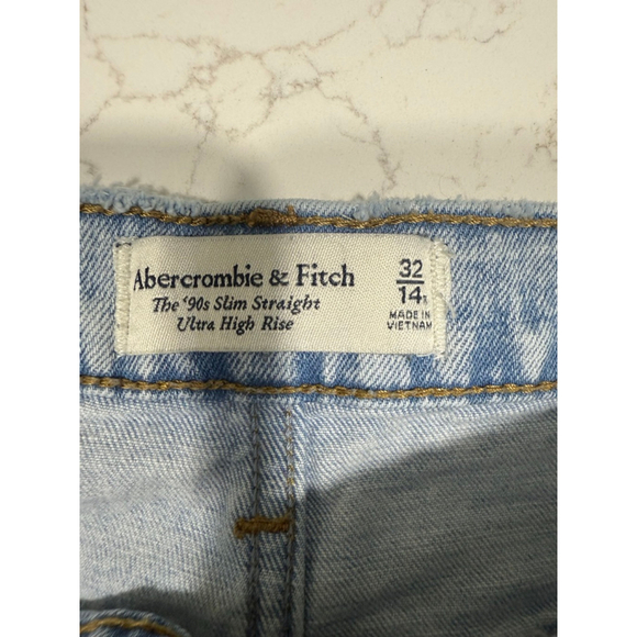Abercrombie & Fitch The ’90s Slim Straight Ultra High Rise Jeans Women’s Size 32 - Picture 3 of 4